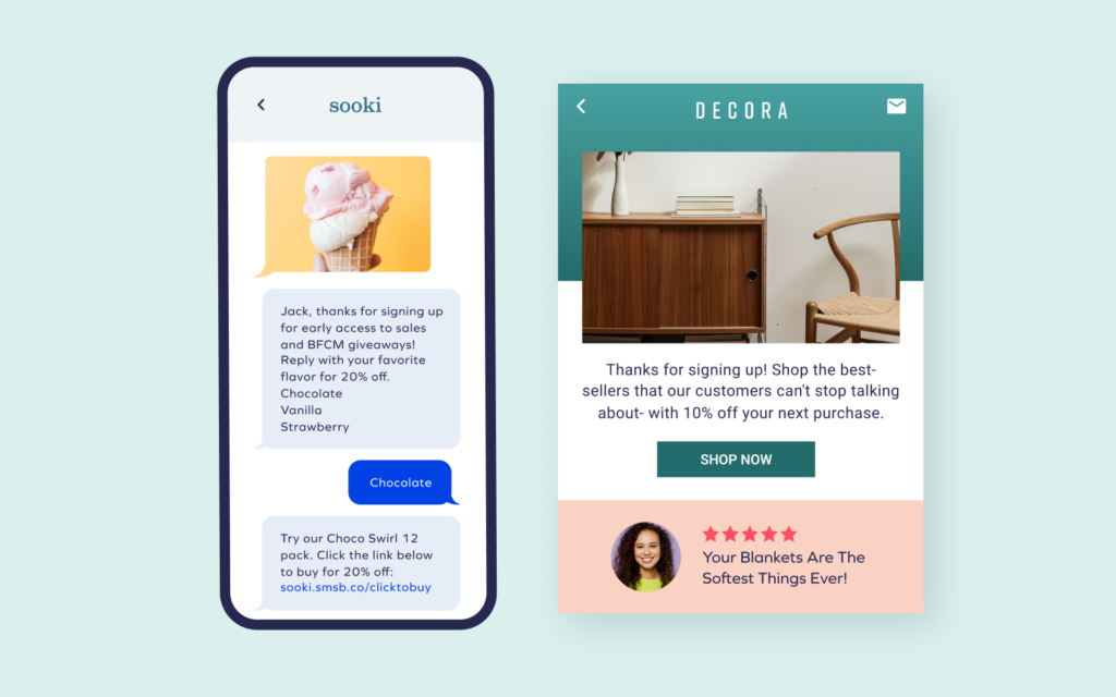SMS & Email flows for BFCM
