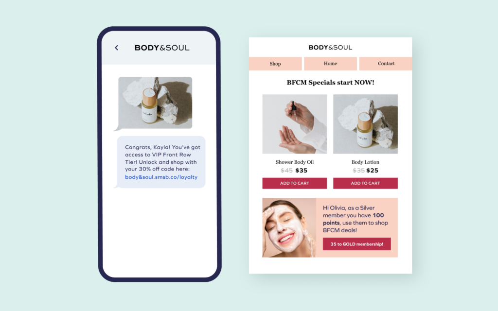 SMS & Email flows for BFCM